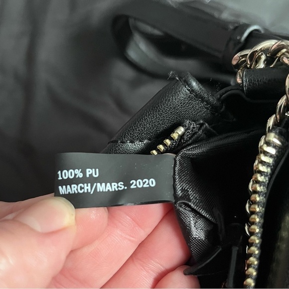 DKNY purse crossbody quilted Women black chain shoulder bag ajustable small - Picture 12 of 13